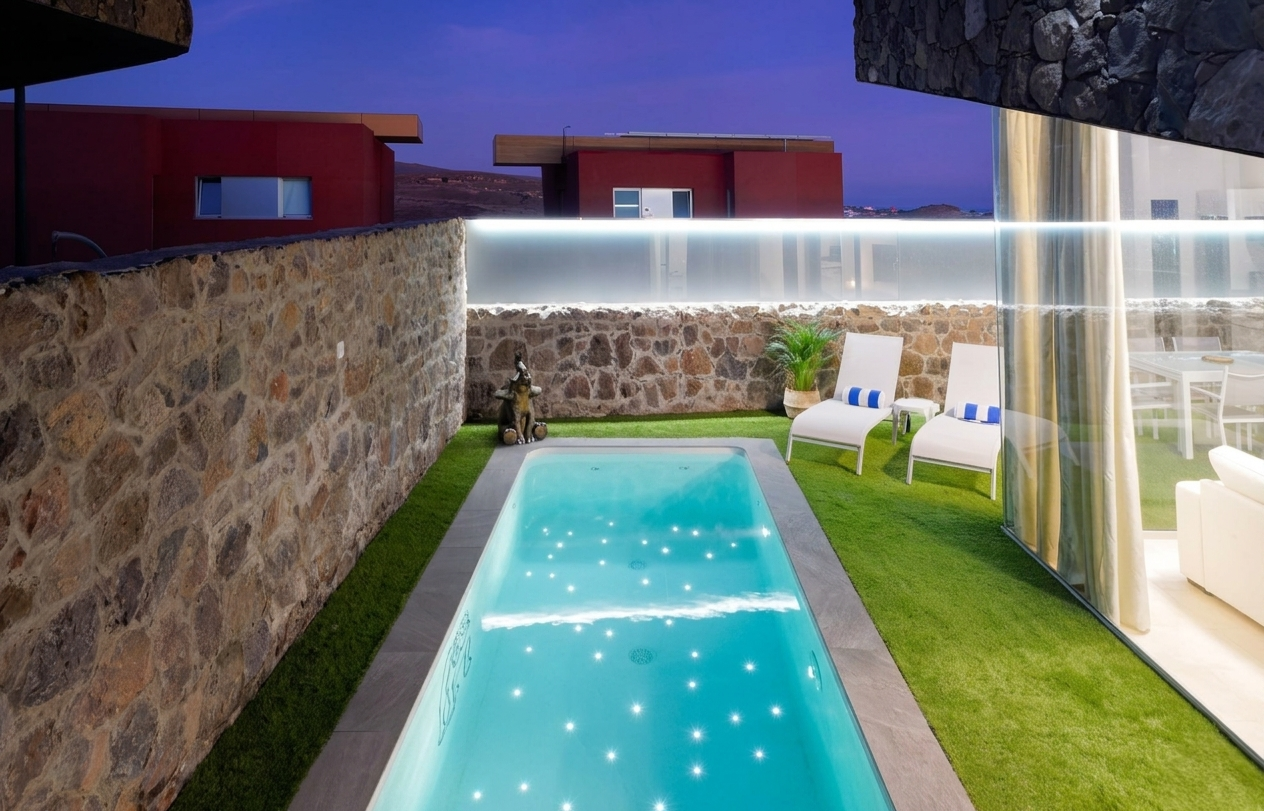 Heated villa swimming pool - Villa Estación 1 - Salobre Resort