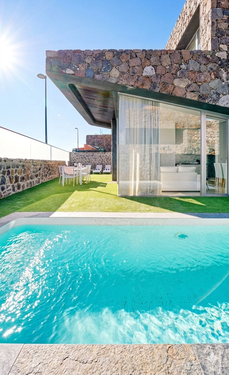 Private villa pool next to the garden - Villa Estación 1 - Salobre Resort